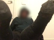 YOU MAY CHEW MY SOCKS WHILE YOU SNIFF MY FEET - PERMISSION GRANTED - MANLYFOOT - SMELLY SOCKS & FEET