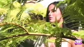 Angel in Stockings and Lingerie Engages in Passionate Outdoor Intimacy with Lover