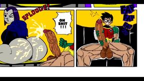 Raven & Starfire Enjoy Big-Cock Action in Teen Titans Hentai Adventure