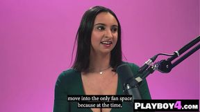 Big tits Colombian teen Hailey Rose masturbated for Playboy after interview