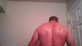 Sweaty Bathroom Jerk-off!