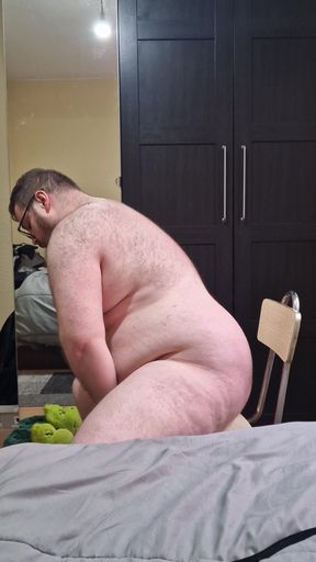 Riding My Fat Ass on My Dildo