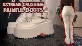 Friends Stepsister Crushing Cock And Balls In Giant Platform Boots With Extreme Sole Tread - Shoejob With Verified Amateurs