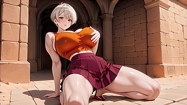 Big Tits Blonde Planned Sunbathe Ended in Overflow Haha