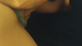 Amateur GF gives intense pussy and anal massage through panties