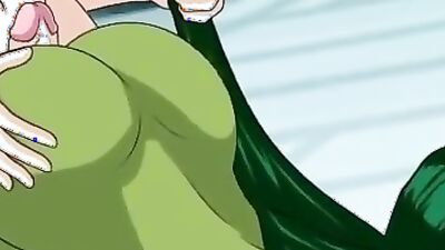 She-Hulk goes on a wild casting couch with her anime lover in a steamy hentai session