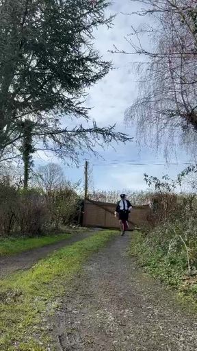 In cop uniform for an evening