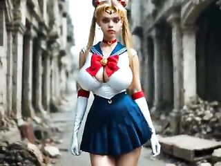 Sailor moon subdued the bad boys 0 (AI-generated) (No live-action) (NSFW)