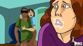 Married teacher gets caught sucking cock after work.