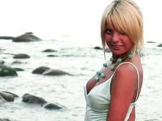 Marleny S Playing With Her Merry Titties & Sexually excited Vagina At The Beach!