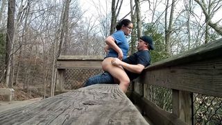 Amateur couple ALMOST caught fucking at the park