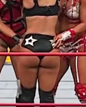 Curvy Anna Shea enjoys a wedgie and shows off her huge bubble butt