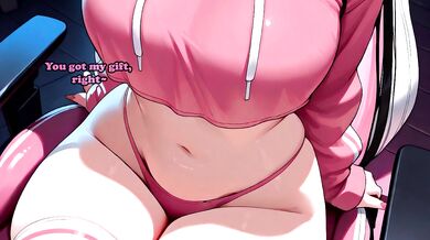 Pink haired anime egirl gets hands free orgasm long distance with hentai joi