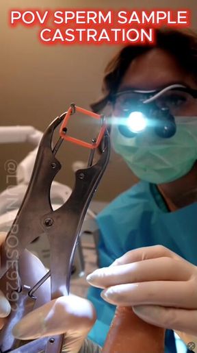 10 MIN POV you come in for a castration but Dr. Luna due to enlarge testicle, but I decided to collect a sperm sample just in case you have future....