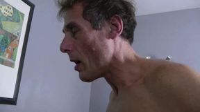 A Pretty Trans From the Islands Gets Fucked by Two Old Men