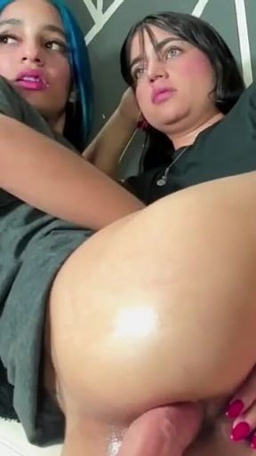 Two Dildos, One Lesbian Double Penetration Own for My Girlfriend