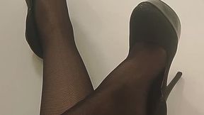 Highheels fetish, black highheels