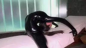 Flexible Beauty In Shiny Spandex - Watch4Fetish