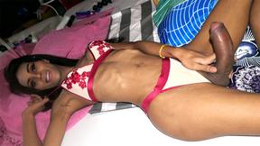 ”black cock Asian femboy Polla fucks guy ass pumping & then rides him”