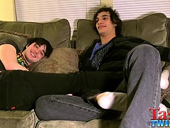 Tristan has had a foot fetish since he was young and Aron