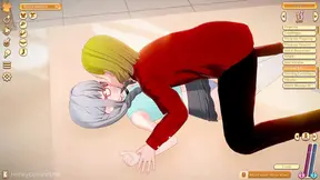 Stepsis plays with curious glasses girl