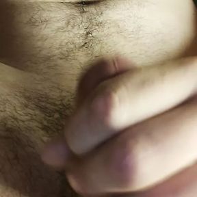 close up dripping precum and cum