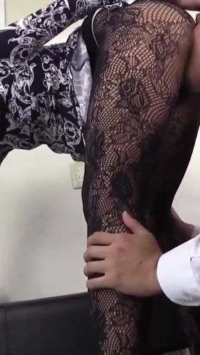 Seductive Patterned Pantyhose Legs 2 - Karen Uehara - Ep4
