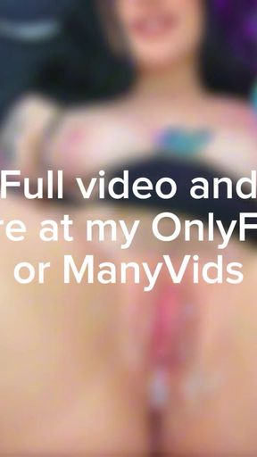 goth vs giant dildo extra creamy squirt   Clip 3