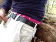 Caught jerking-off in the woods. I found this video of me jacking off when someone walks up on me.