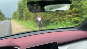 Russian Brunette Taya Sia, Blowing &amp; Swallowing in Public, Hard POV Finish