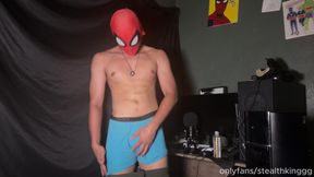 Spider-Man Mask Edging Fantasy: Jerking My Hard Cock for Gwen Stacy Until Miles Morales Ruins My Cumshot