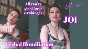 Bratty Goddess Verbal Humiliation JOI Captioned