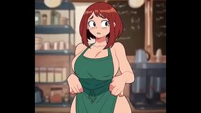 mostrando os peitos na loja