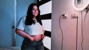 Thick Latina girl teases with big booty twerk before rear entry fuck