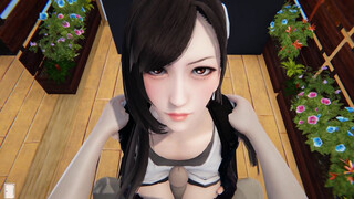 AI Syoujyo FF7 Tifa Pussy Licking Orgasm. Close up view, POV.