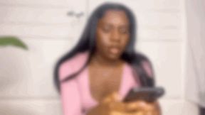 Phone Scrolling Sneezes with Tissue Nose Picking and Nose Blowing