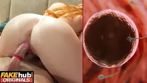 Sexhub Redhead MILF makes him cum so hard the condom explodes impregnating her with a creampie