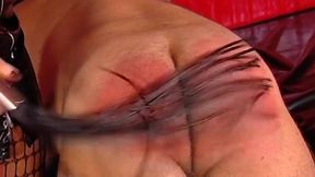 Blonde Mistress Paddles Slave Erwins Red Ass Hard