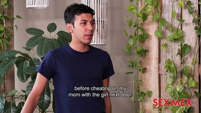 sexmex - milf in threesome with father and stepson . letzy lizz