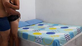 follada exclusiva con mi nueva ex mujer caliente en bragas en un cuarto de hotel porno colombiano - semen en el cono - hotwife yr - andy z 94