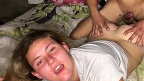 Latina pregnant whore cries out in pain from rough anal