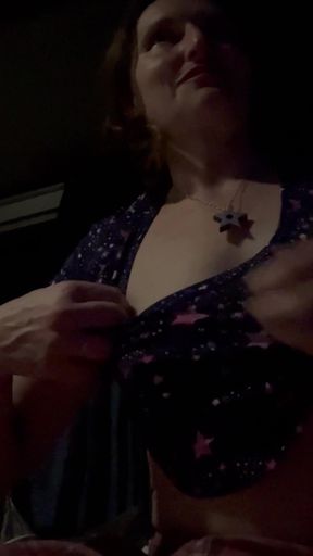 Tit flashing train striptease as I get ready for bed whilst on a 65 hour journey from L.A. to Chicago   Clip 1