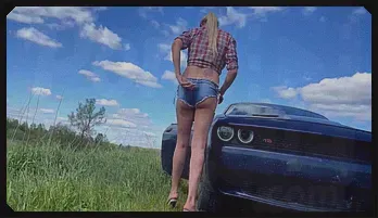 Blonde Beauty & Car Mechanic Outdoor Encounter | 1080p Desktop ready