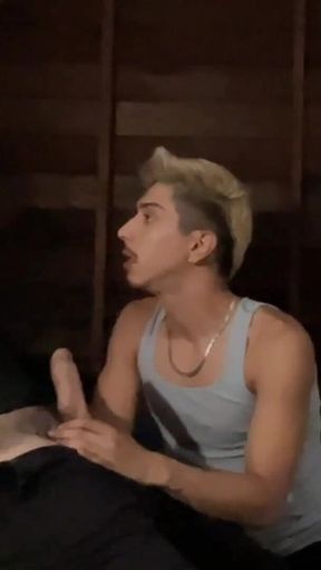 Gay Cholo Sucks Gang Thugs Cock