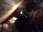 Thicc transgirl femboy teases w/ massage thingy