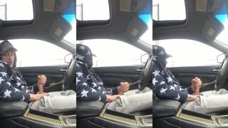 Young guy gets off by draining in the Camper like a pro