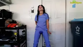 Nurse Sushii Xhyvette PISSING her uniform scrubs SEXY!