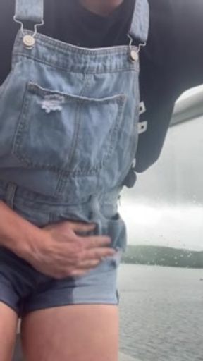 Teen loses control and pees herself outdoors and loves it !