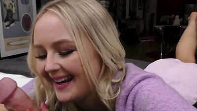 Handjob slut talks nasty while jerks POV oiled dick