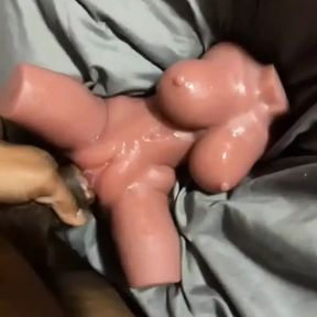 BBC fucks a doll and cumshot